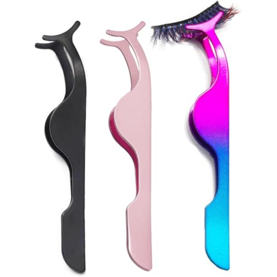 Lash Extension Tweezers - False Eyelash Applicator Tool Eyelash Tweezers