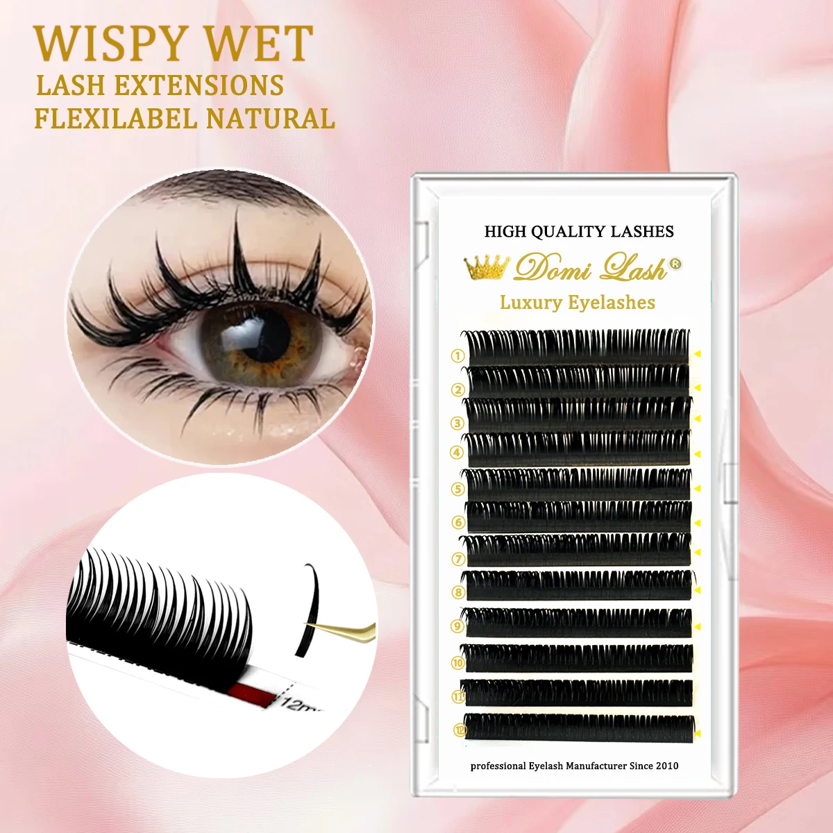 Eyelash Extension Wet Look - Domi Wet Look False Eyelashes Extensions
