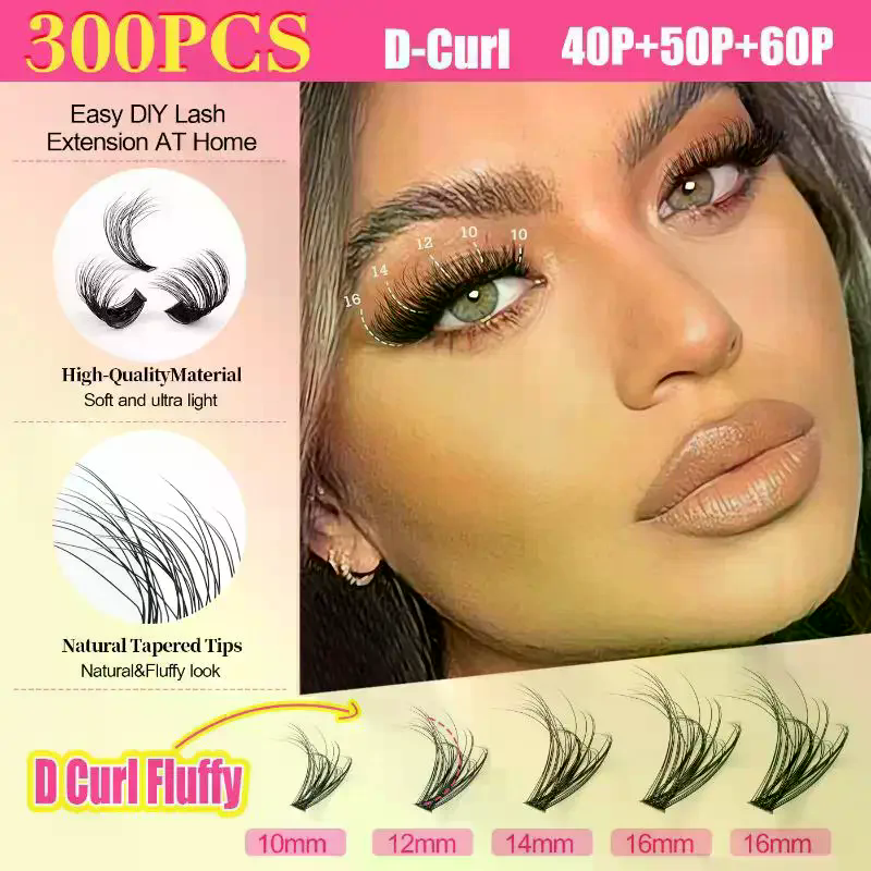 Eyelash Extension Individual - Cluster Lashes Kit Individual Lashes Volume