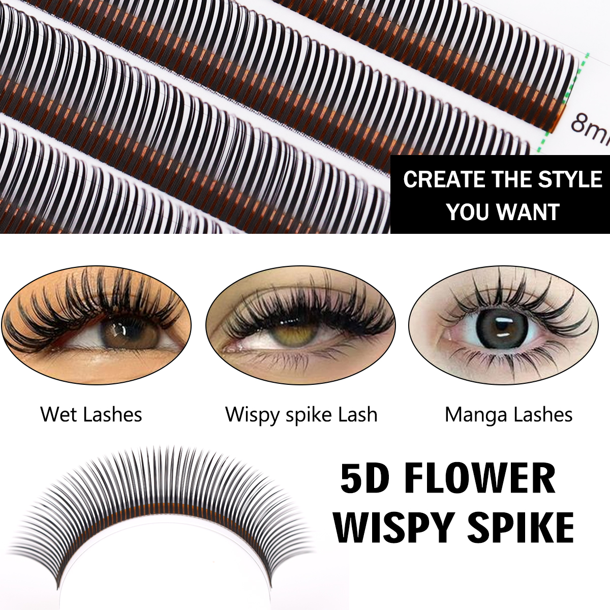 Lashprofessor Brown&Black Flow - Eyelash Extension Wet Look recension och pris