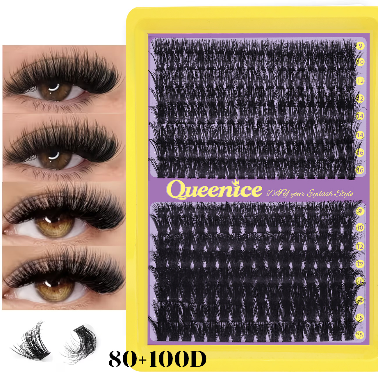 QUEENICE Fluffy Eyelash Cluste - Eyelash Extension Individual recension och pris