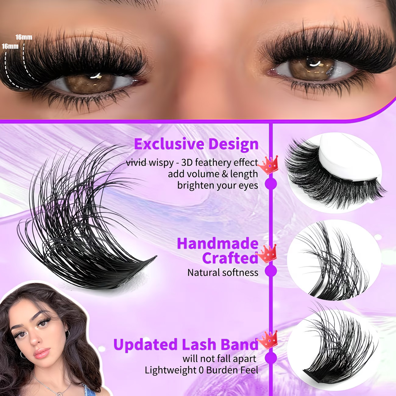 QUEENICE Fluffy Eyelash Cluste - Eyelash Extension Individual recension och pris