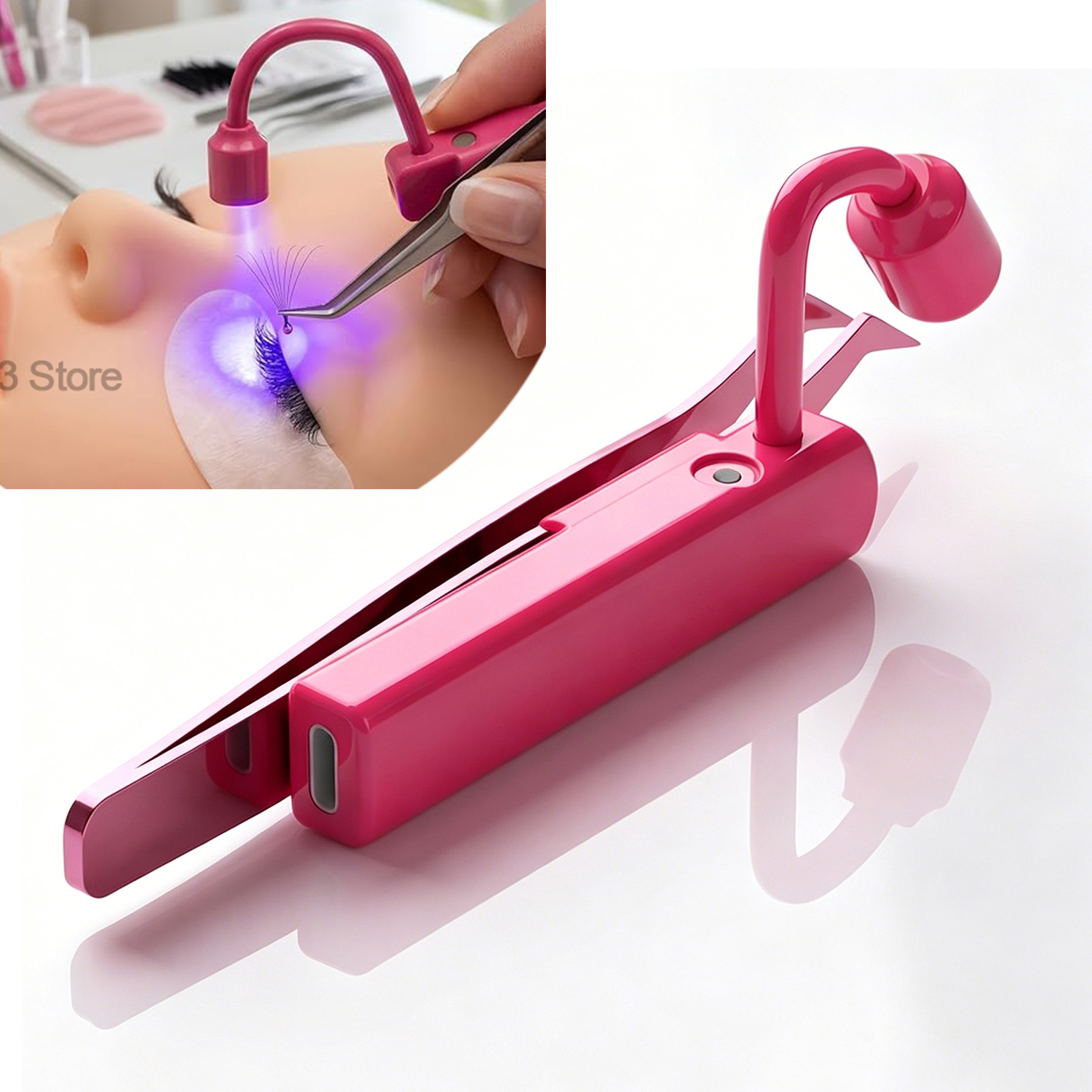 Mini UV Lash Light 180° Rotati - Lash Extension Tweezers recension och pris