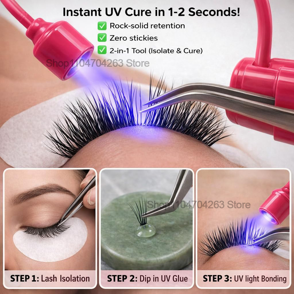 Mini UV Lash Light 180° Rotati - Lash Extension Tweezers recension och pris