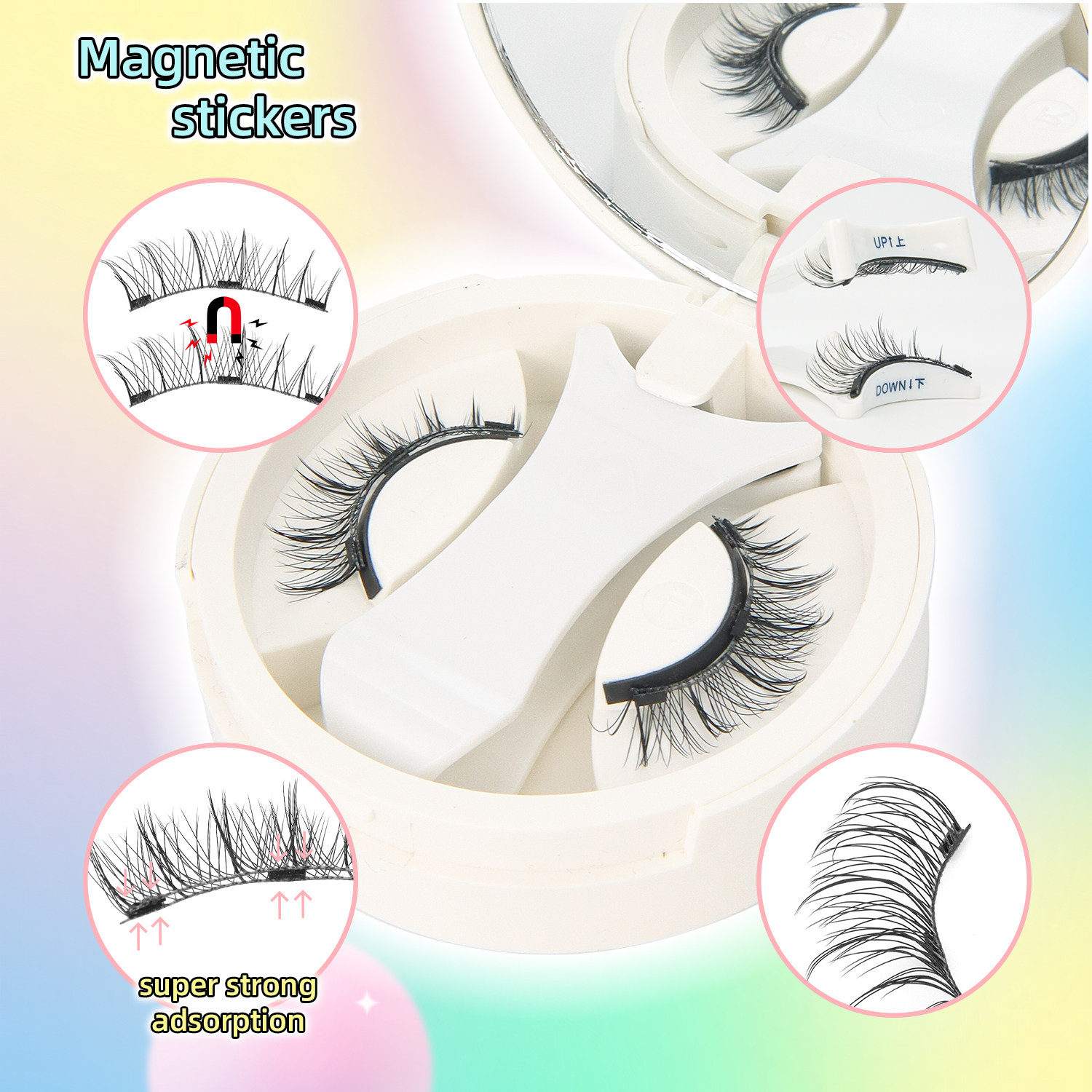 1 Pair Magnetic Eyelashes Set  - Lash Extension Tweezers recension och pris