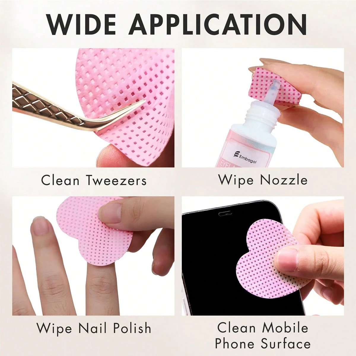 LINMANDA 200 Pieces of Lint-Fr - Eyelash Extension With Glue recension och pris