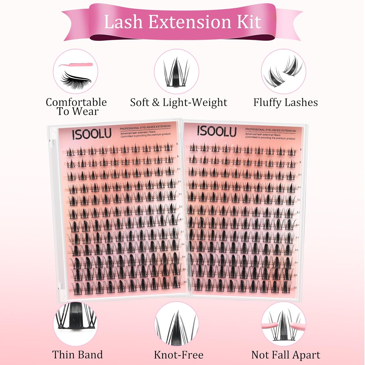 Lash Clusters Manga Individual - Eyelash Extension Wet Look recension och pris
