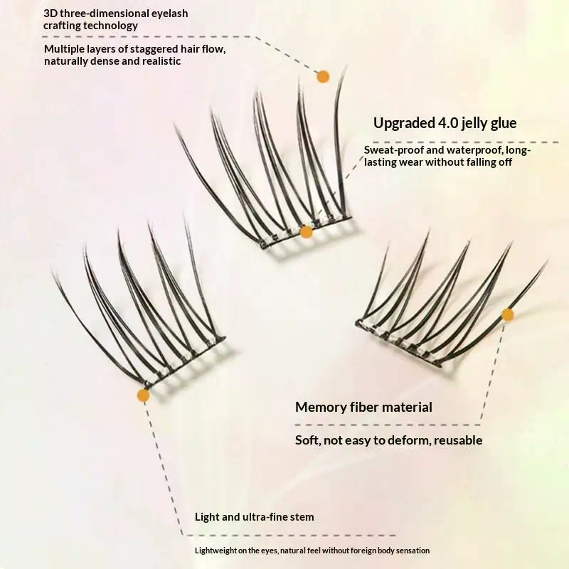 7 Rows Self-Adhesive Eyelashes - Eyelash Extension With Glue recension och pris