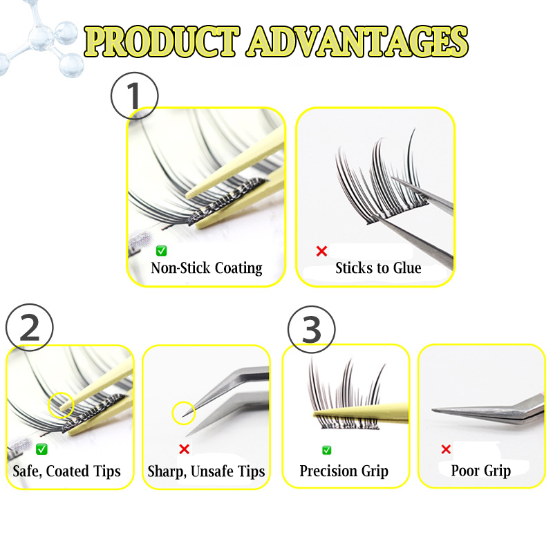 Anti-Stick Applicator No Glue  - Lash Extension Tweezers recension och pris