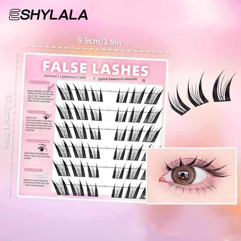 Dense False Eyelashes 6 Rows N - Eyelash Extension With Glue recension och pris