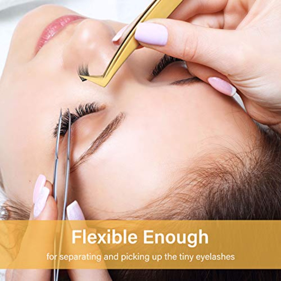 3 Pieces Volume Tweezers Eyela - Lash Extension Tweezers recension och pris