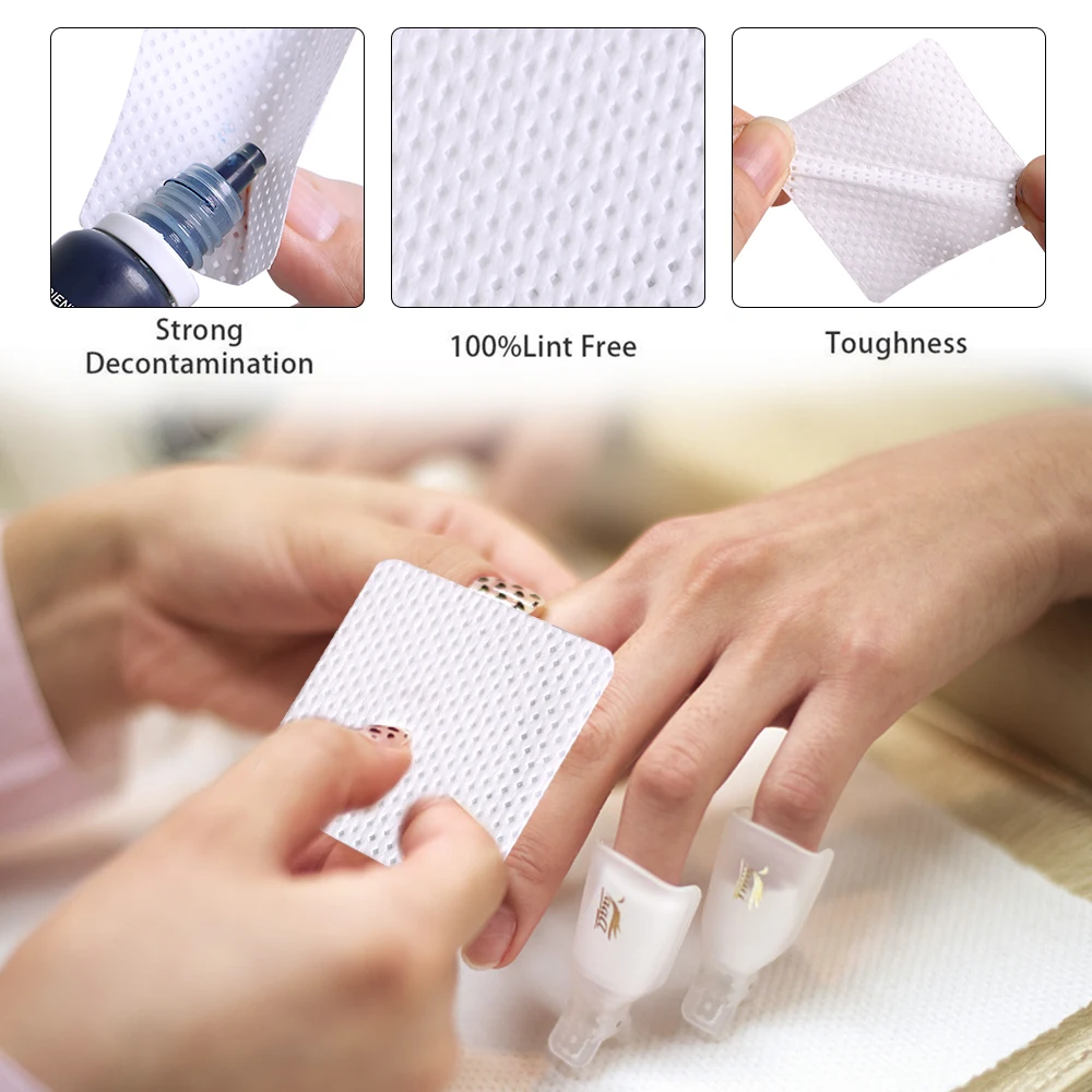 200Pcs Lint-Free Nail Wipes No - Eyelash Extension Gel Remover recension och pris