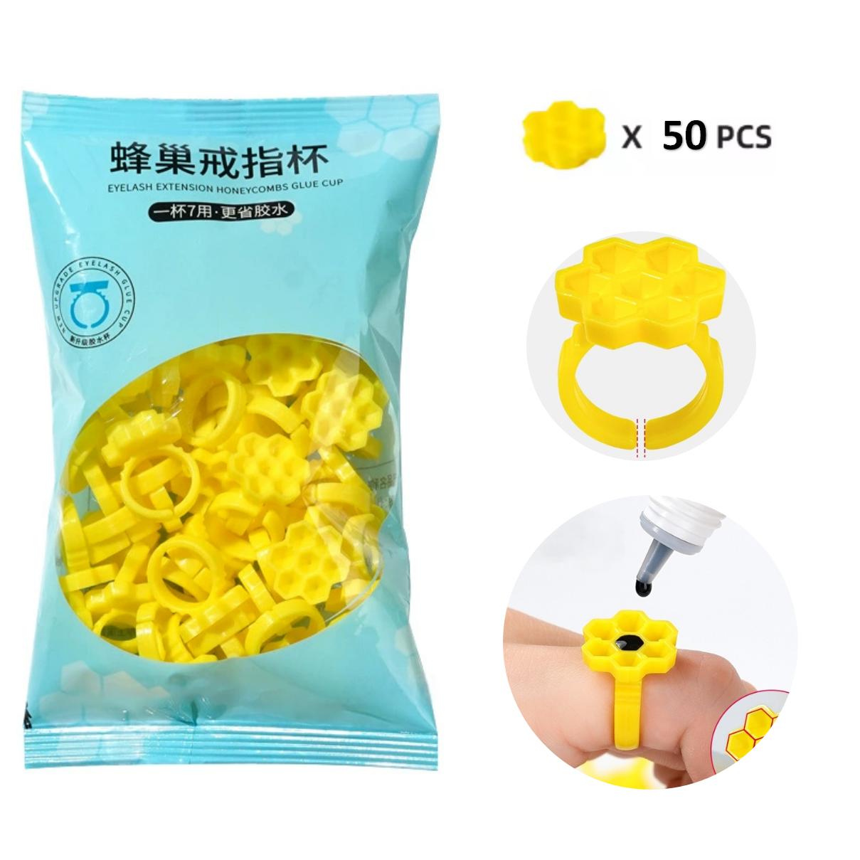 50PCS Holder Ring Cups for Eye - Eyelash Extension Guide recension och pris