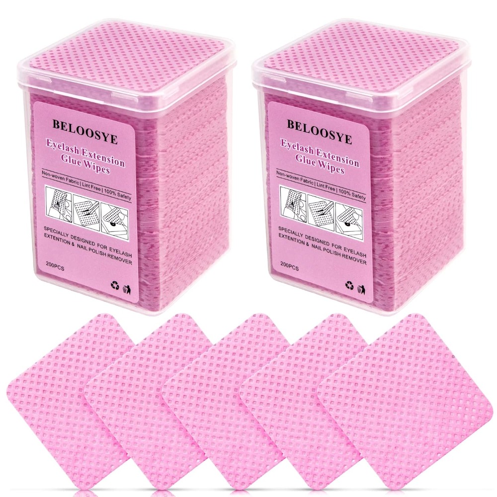 400 Pieces Lint Free Nail Poli - Eyelash Extension With Glue recension och pris