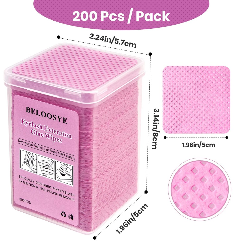 400 Pieces Lint Free Nail Poli - Eyelash Extension With Glue recension och pris