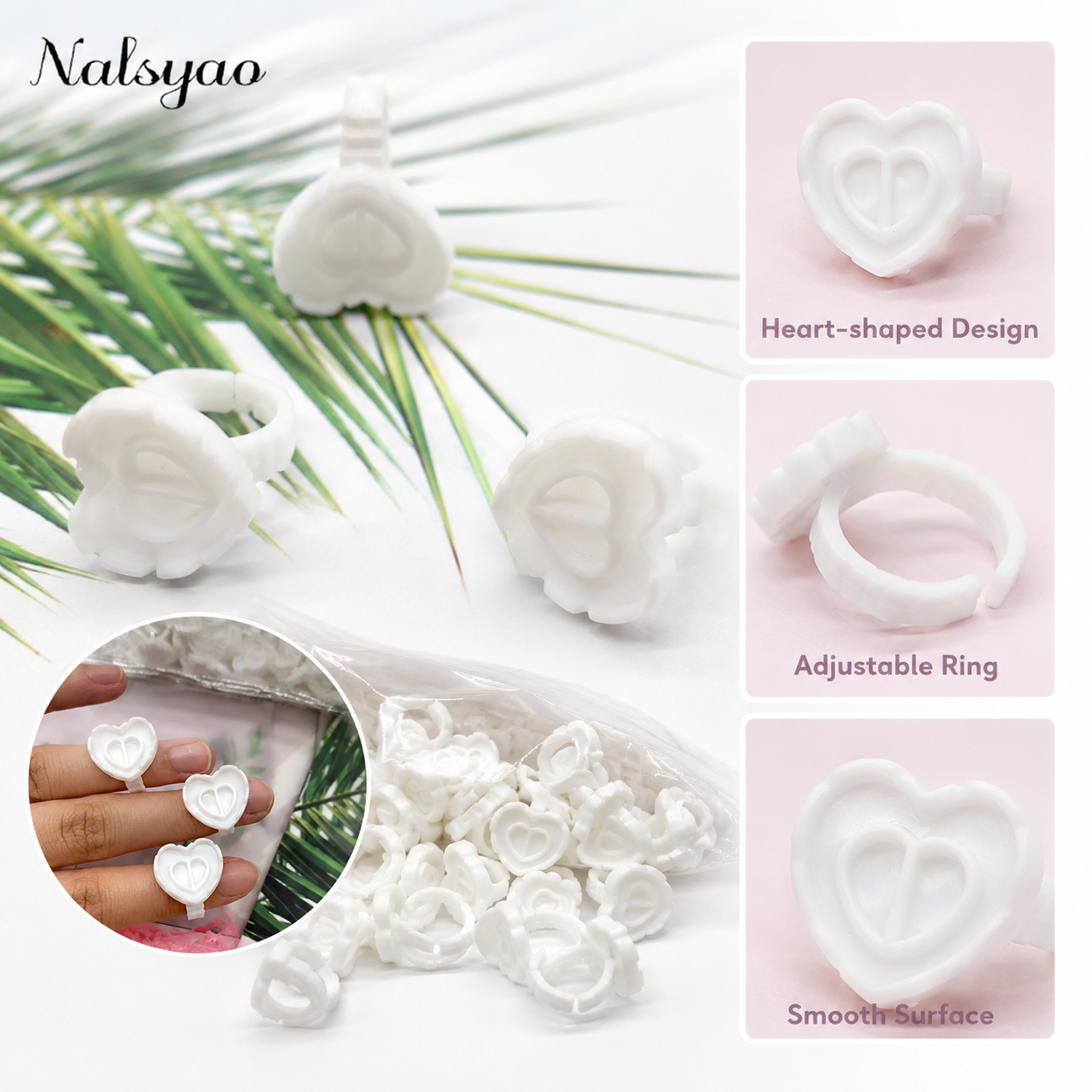 100 PCS Disposable Heart-shape - Eyelash Extension Guide recension och pris