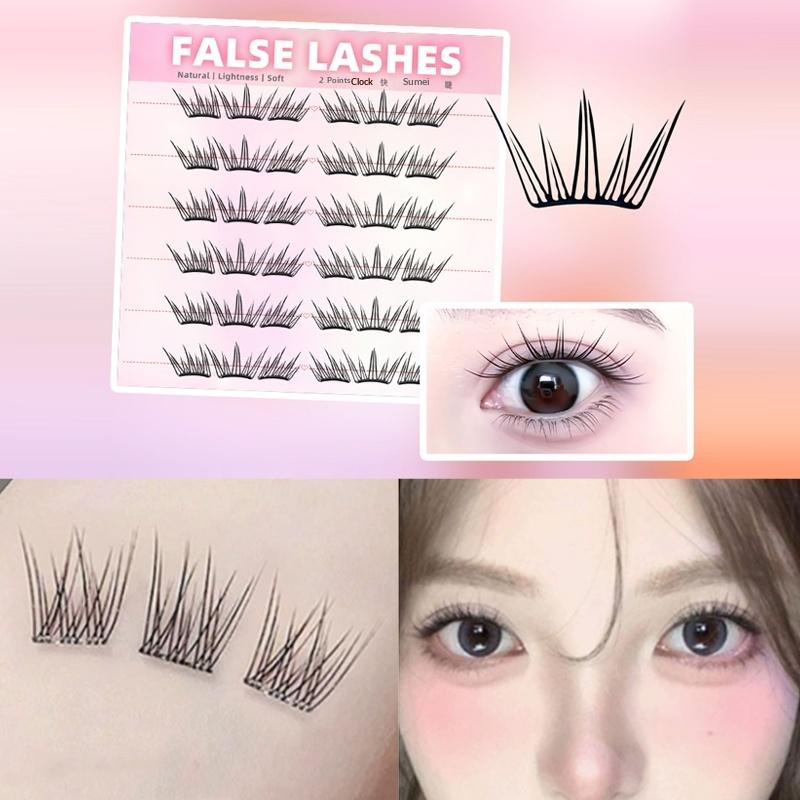 6 Rows Dense Natural False Eye - Eyelash Extension With Glue recension och pris